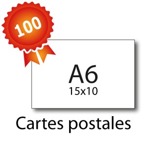Lot de 100 cartes postales vierges blanches - Format A6 - 10,5 x 14,8 cm -  Imprimables - Modèle solide - 300 g/m² : : Fournitures de bureau