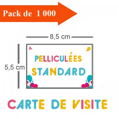 1000 Cartes de visite pelliculées - 3 jours